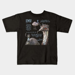 Animal Facts- Emu Kids T-Shirt